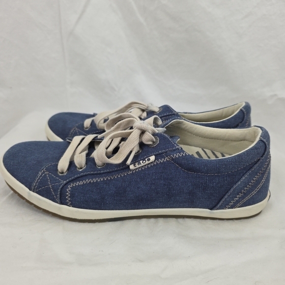 Taos Star Women's Sneakers STA-12844 Blue Denim Canvas Lace Up Low Top Size 10 - Picture 2 of 7